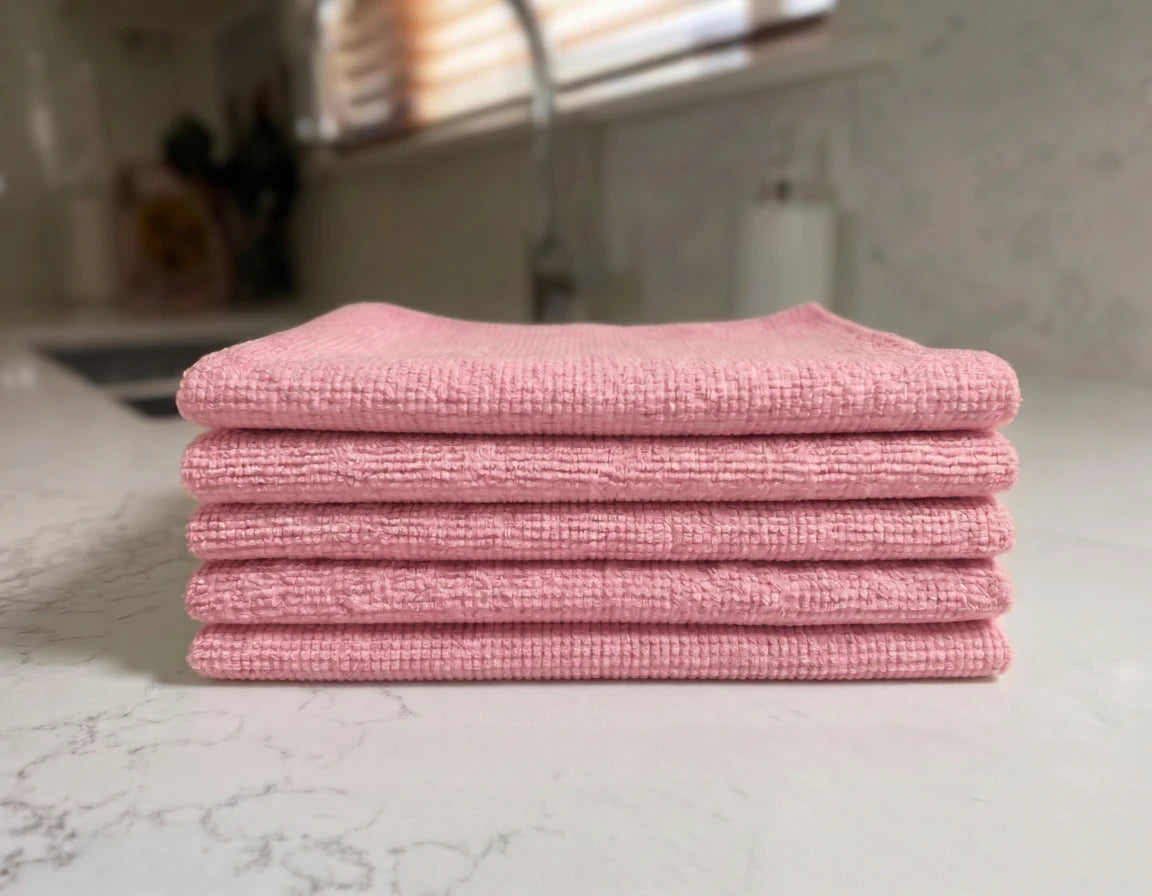 Lucente Cleaning Cloth 5 Pack - Pink